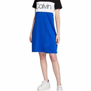 NWOT! Calvin Klein color block shirt dress